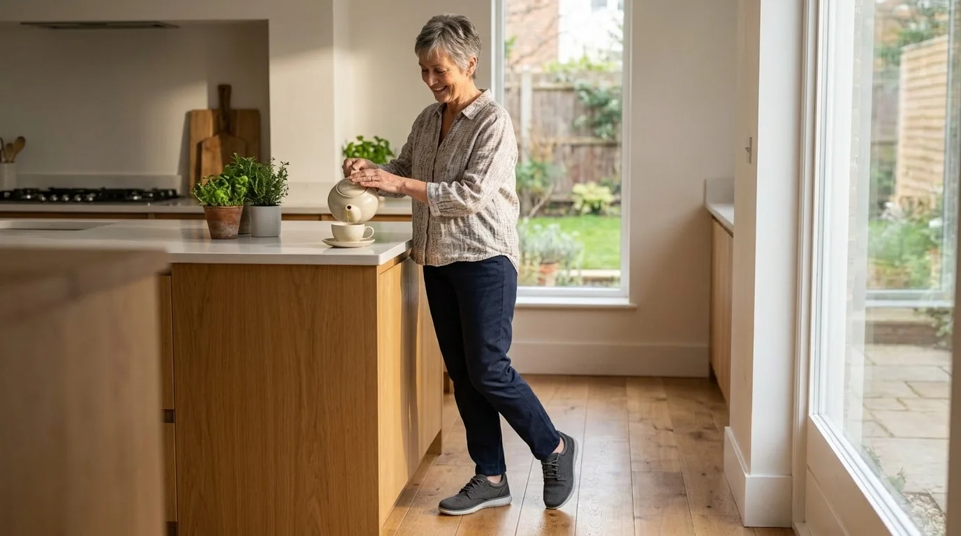 Steigofix Schuhe im Alltag getragen